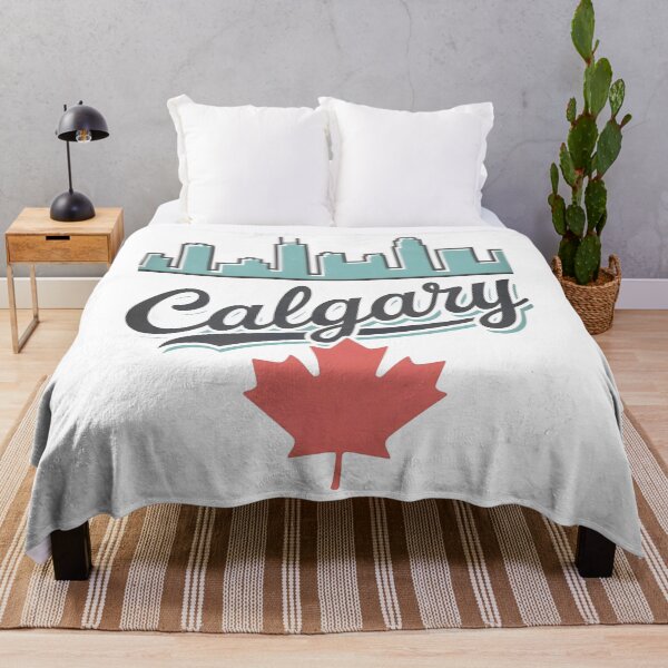 Item preview, Calgary Alberta Canada Minimalist Skyline Maple Leaf Pride designed and sold by HowToCanadian.