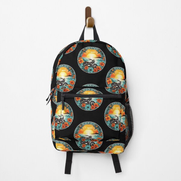 Item preview, Vintage Bike at Sunset on a Hawaiian Beach with Blue Orchids designed and sold by NautiChic.