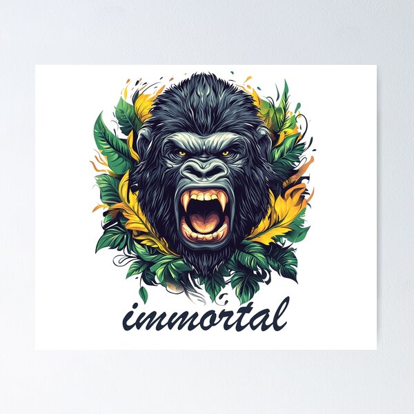 Item preview, Immortal Gorilla Artwork – Bold Statement Design designed and sold by Abderraim.