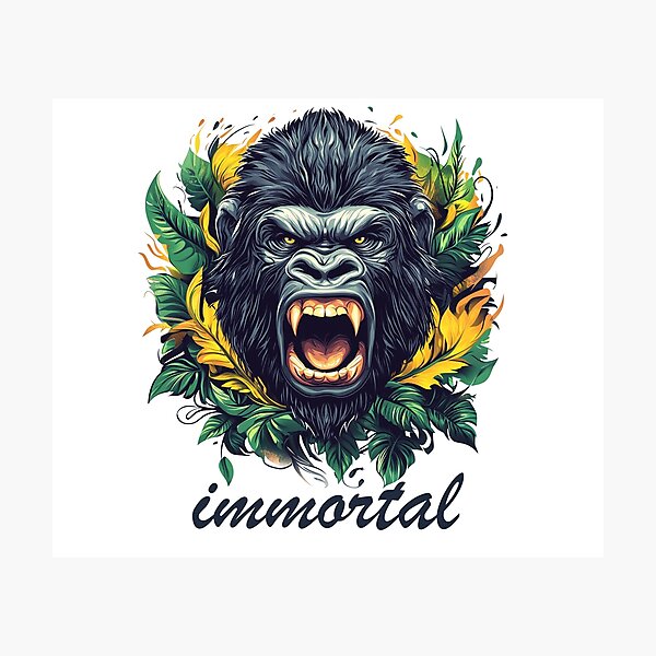 Item preview, Immortal Gorilla Artwork – Bold Statement Design designed and sold by Abderraim.