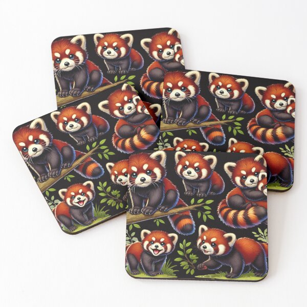 Item preview, Adorable Red Pandas in Playful Poses designed and sold by DamioPolArt.
