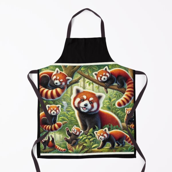 Item preview, A Lively Scene of Playful Red Pandas designed and sold by DamioPolArt.