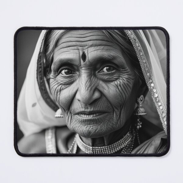 Item preview, Rajasthani Old Woman Wrinkle Face designed and sold by DigiPKSahaMax.