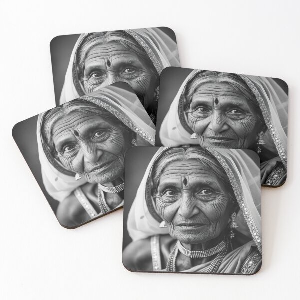 Item preview, Rajasthani Old Woman Wrinkle Face designed and sold by DigiPKSahaMax.