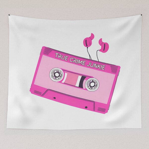 Item preview, True Crime Retro Vintage Casette Tape Bright Pink designed and sold by Shopatmarlow.