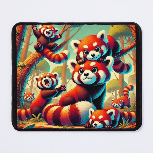 Item preview, Whimsical and Animated Red Pandas designed and sold by DamioPolArt.