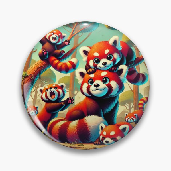 Item preview, Whimsical and Animated Red Pandas designed and sold by DamioPolArt.