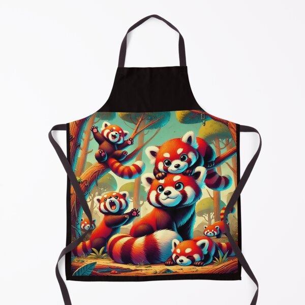 Item preview, Whimsical and Animated Red Pandas designed and sold by DamioPolArt.