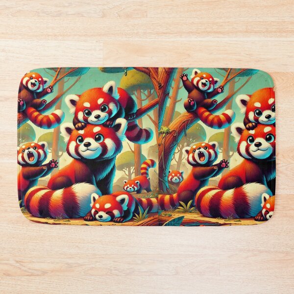 Item preview, Whimsical and Animated Red Pandas designed and sold by DamioPolArt.