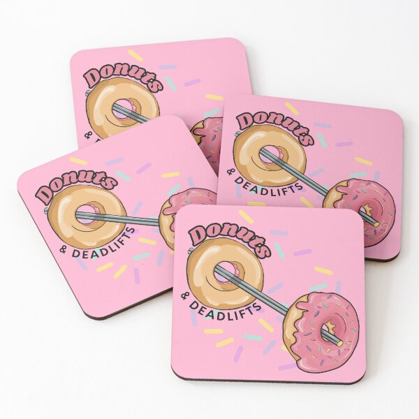 Item preview, Donuts & Deadlifts (Pink) designed and sold by BirdseyDesigns.