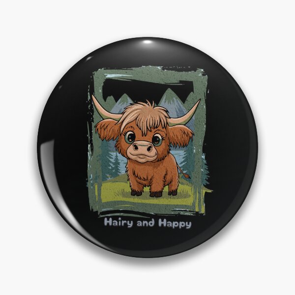Item preview, Hairy and Happy Cute Baby Highland Cow designed and sold by OwlWorks.