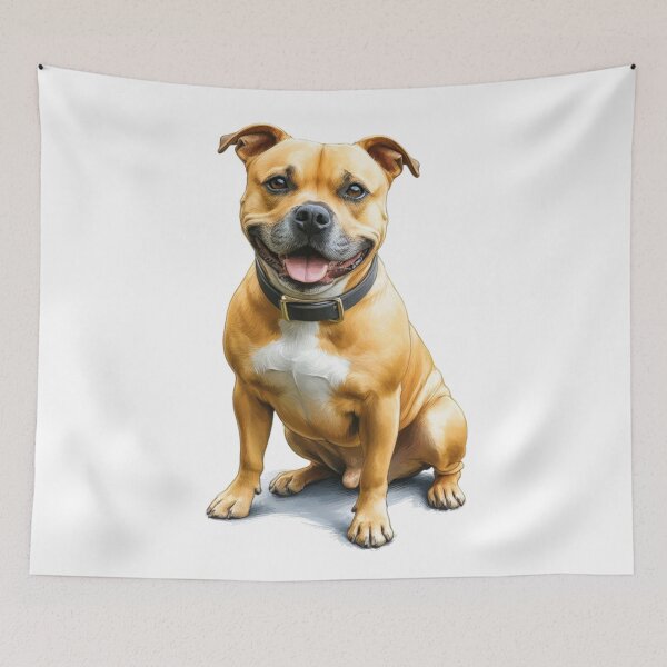 Item preview, Golden Staffy Portrait designed and sold by MaedK.