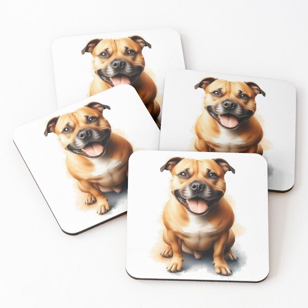 Item preview, Golden Staffy Portrait designed and sold by MaedK.