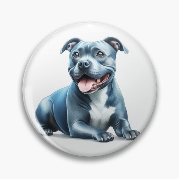 Item preview, Blue Staffy Portrait designed and sold by MaedK.