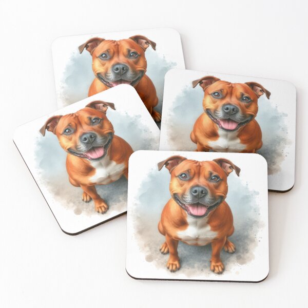 Item preview, Red Staffy Portrait designed and sold by MaedK.