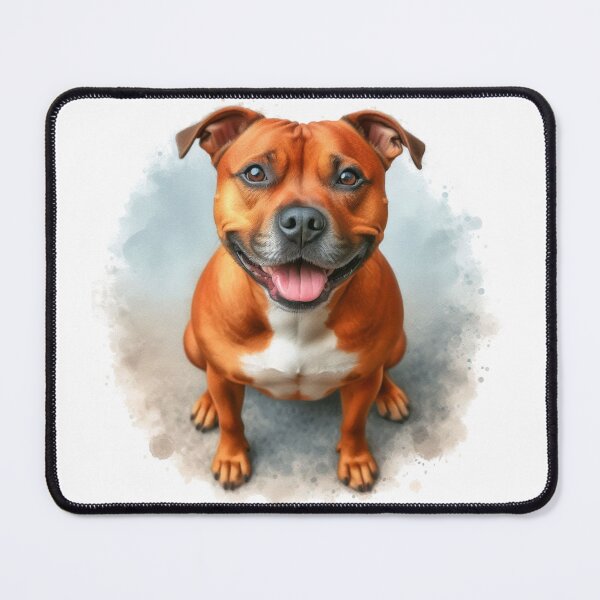 Item preview, Red Staffy Portrait designed and sold by MaedK.