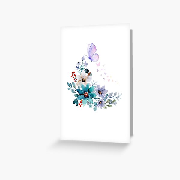 Item preview, butterfly and purple flowers designed and sold by Fekra-Design.