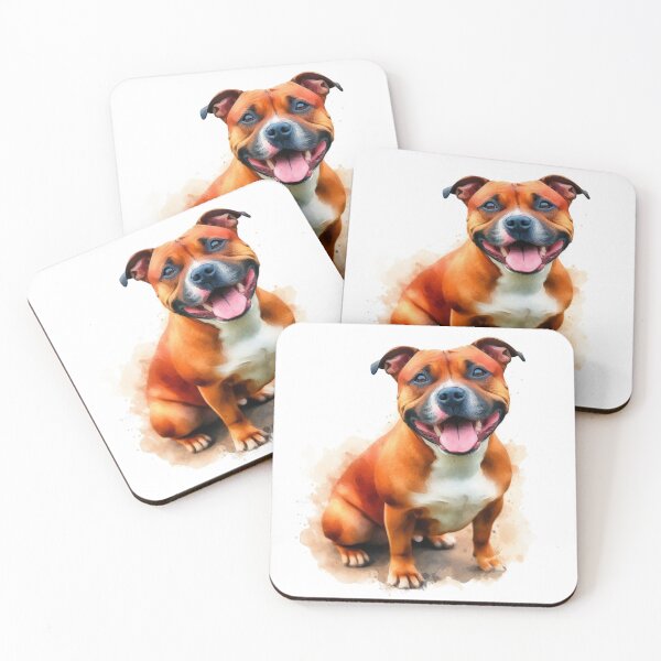 Item preview, Red Staffy Portrait designed and sold by MaedK.
