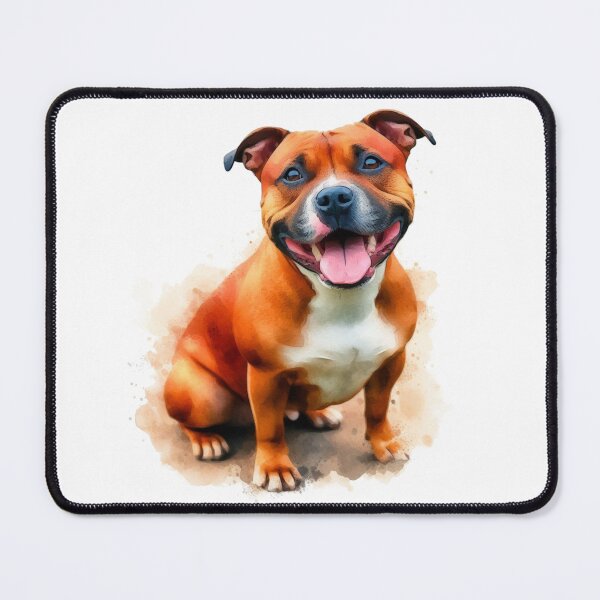 Item preview, Red Staffy Portrait designed and sold by MaedK.