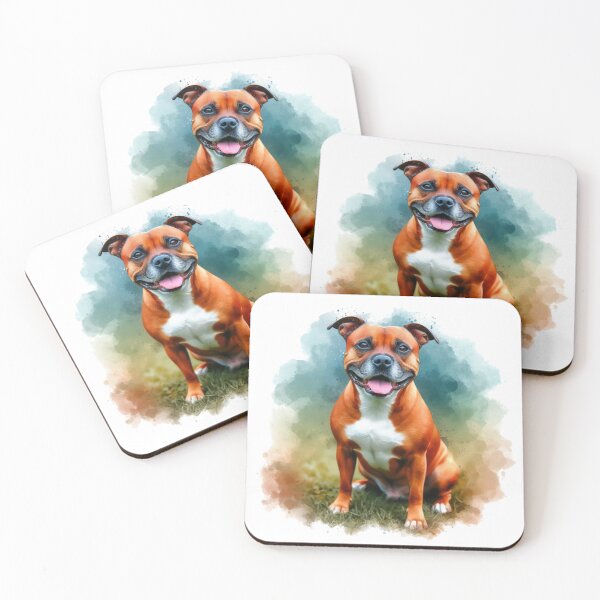 Item preview, Red Staffy Portrait designed and sold by MaedK.