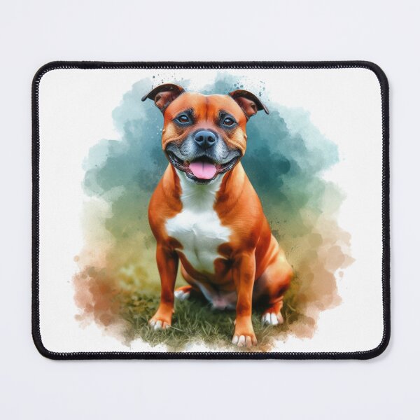 Item preview, Red Staffy Portrait designed and sold by MaedK.
