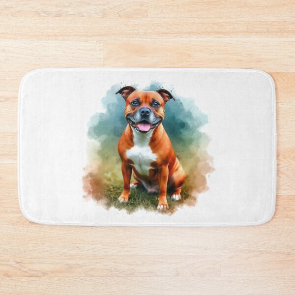 Item preview, Red Staffy Portrait designed and sold by MaedK.
