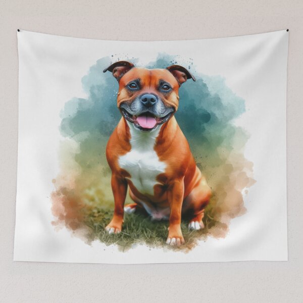 Item preview, Red Staffy Portrait designed and sold by MaedK.