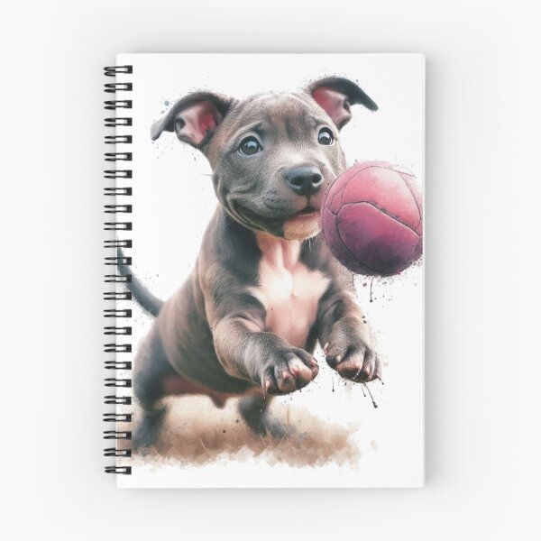 Item preview, Cute Staffy Puppy Playing with Ball designed and sold by MaedK.