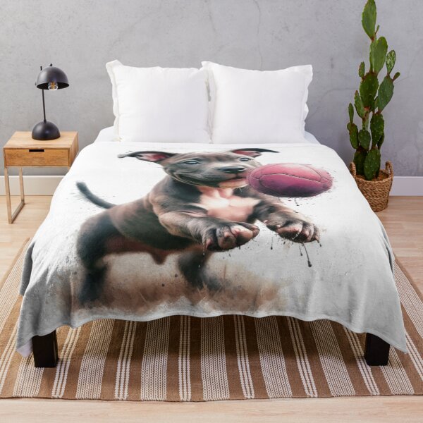 Item preview, Cute Staffy Puppy Playing with Ball designed and sold by MaedK.