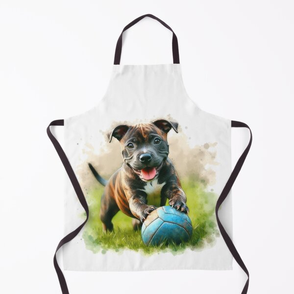 Item preview, Cute Staffy Puppy Playing with Ball designed and sold by MaedK.
