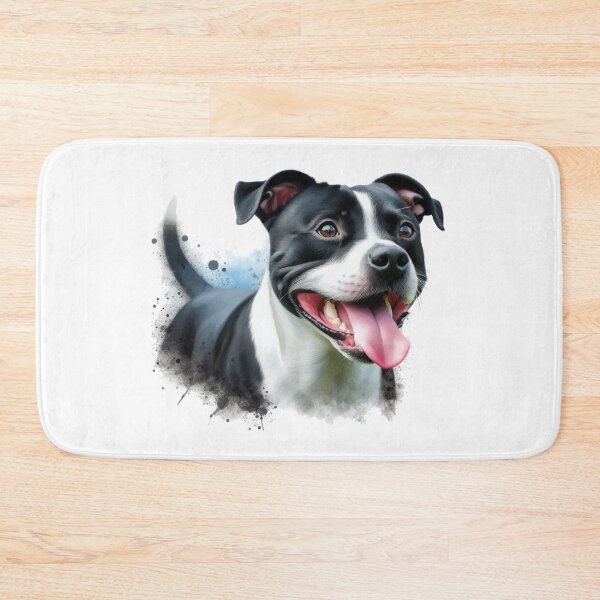 Item preview, Black and White Staffy Portrait designed and sold by MaedK.