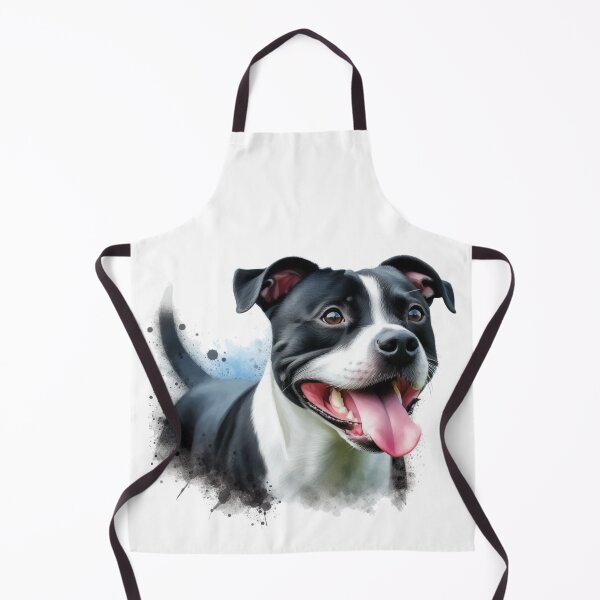 Item preview, Black and White Staffy Portrait designed and sold by MaedK.
