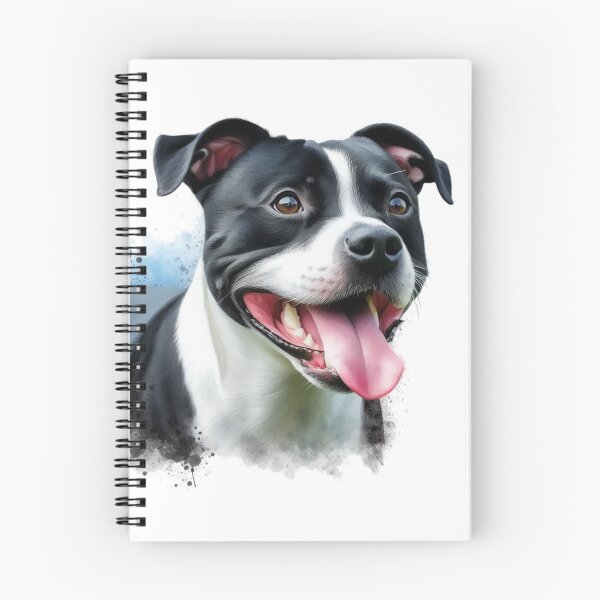 Item preview, Black and White Staffy Portrait designed and sold by MaedK.