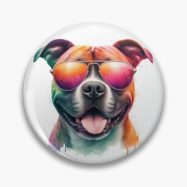 Item preview, Cool Happy Staffy in Shades designed and sold by MaedK.
