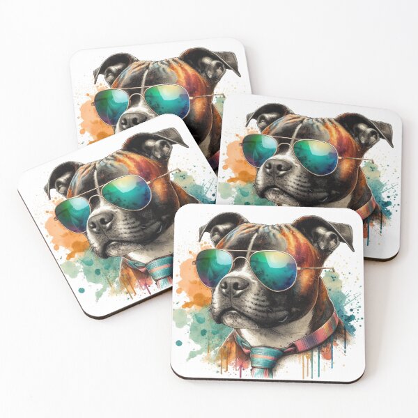 Item preview, Cool Staffy in Shades and Tie designed and sold by MaedK.
