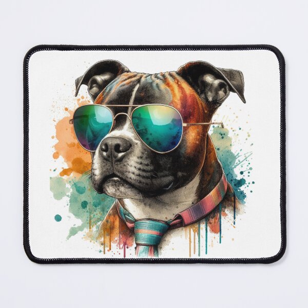 Item preview, Cool Staffy in Shades and Tie designed and sold by MaedK.
