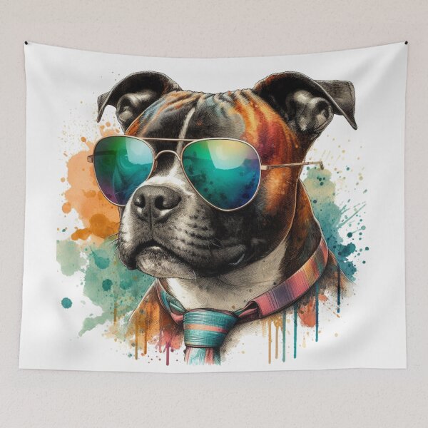 Item preview, Cool Staffy in Shades and Tie designed and sold by MaedK.