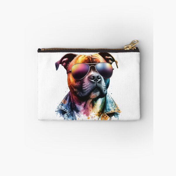 Item preview, Cool Staffy in Shades and Denim Jacket designed and sold by MaedK.
