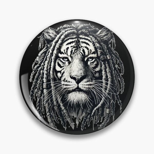 Item preview, Rasta Rastafari Tiger Monochromatic designed and sold by TomFrontierArt.