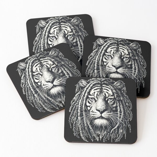 Item preview, Rasta Rastafari Tiger Monochromatic designed and sold by TomFrontierArt.