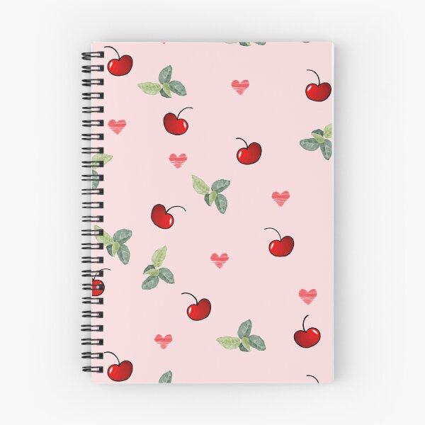 Item preview, Cherry and Leaf Pattern | Pastel Pink Background designed and sold by Mystify-.