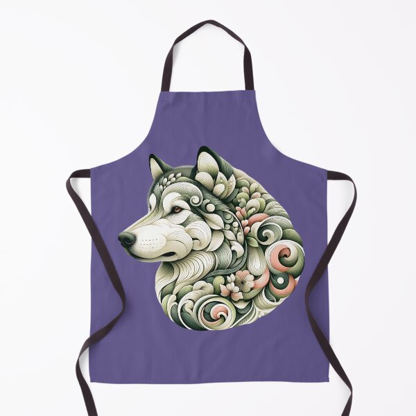 Item preview, Botanical Alaskan Malamute Dog Illustration Nature Art 6 designed and sold by BirdsnStuff.