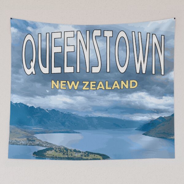 Item preview, Vintage Queenstown New Zealand Travel designed and sold by ashandbubu.