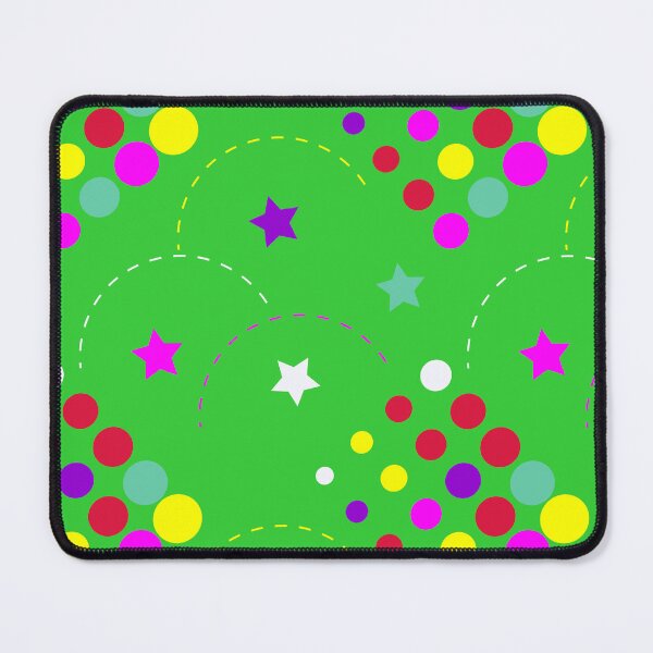 Item preview,  A bright pattern of stars and circles on green designed and sold by ANVivid.