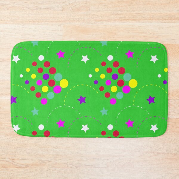 Item preview,  A bright pattern of stars and circles on green designed and sold by ANVivid.