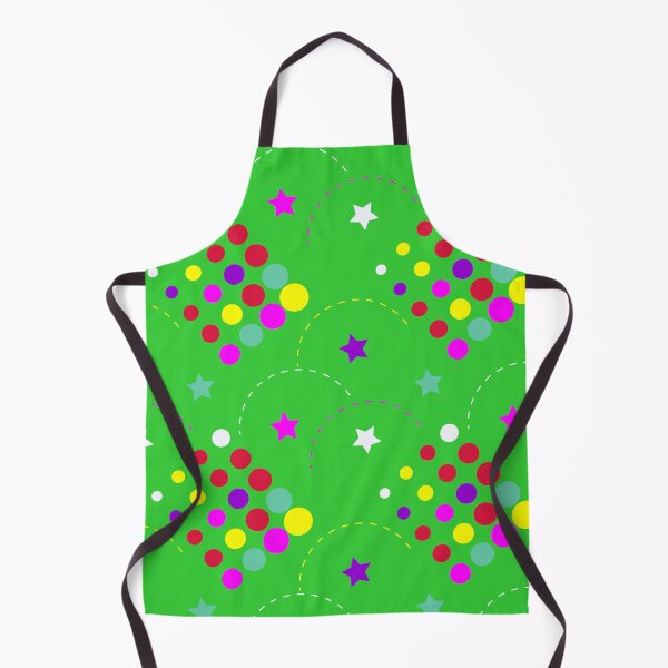Item preview, A bright pattern of stars and circles on green designed and sold by ANVivid.