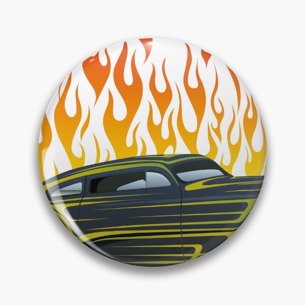Item preview, flame fire flame hot rod vintage car american muscle car designed and sold by Achille3777.