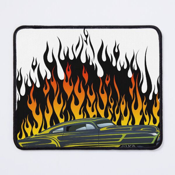 Item preview, flame fire flame hot rod vintage american car old logo designed and sold by Achille3777.