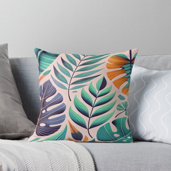 Item preview, Playful Tropical Pattern with Hand-Drawn Colorful Leaves designed and sold by 0Mystica0.