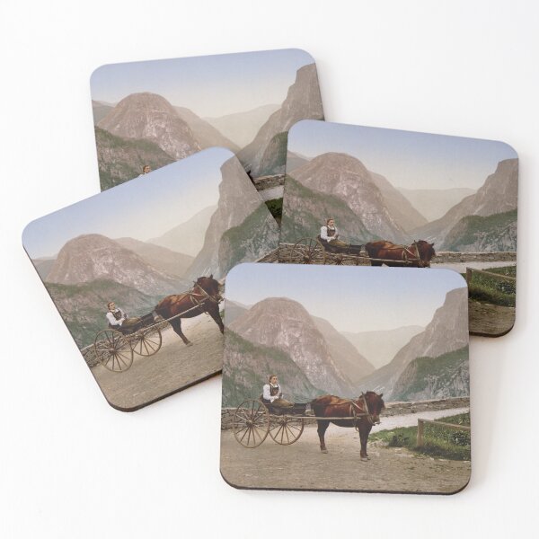 Item preview, Norwegian girl on carriage designed and sold by 19th Century in Color.